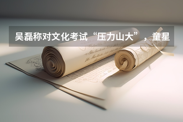吴磊称对文化考试“压力山大”，童星都是学渣吗？