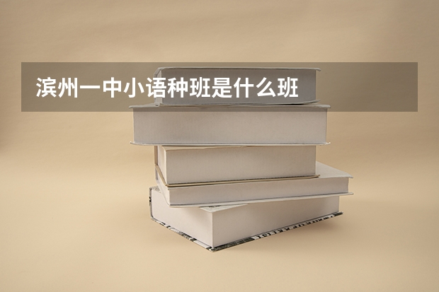 滨州一中小语种班是什么班