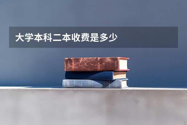 大学本科二本收费是多少