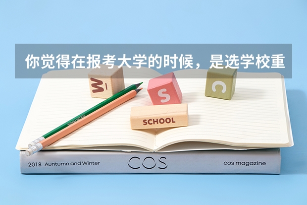 你觉得在报考大学的时候，是选学校重要，还是选专业重要？（就业看学校还是看专业）