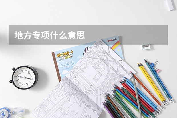 地方专项什么意思