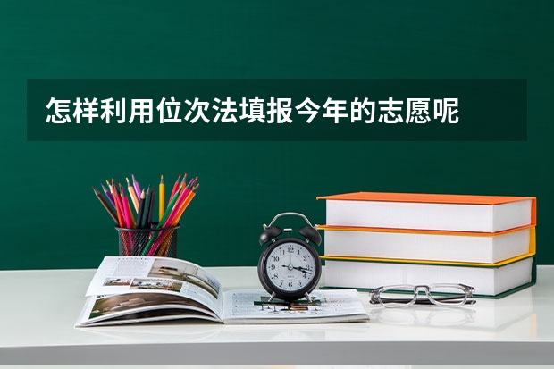 怎样利用位次法填报今年的志愿呢