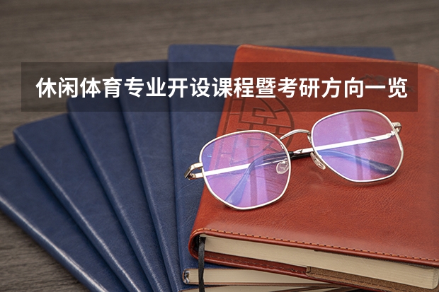 休闲体育专业开设课程暨考研方向一览表