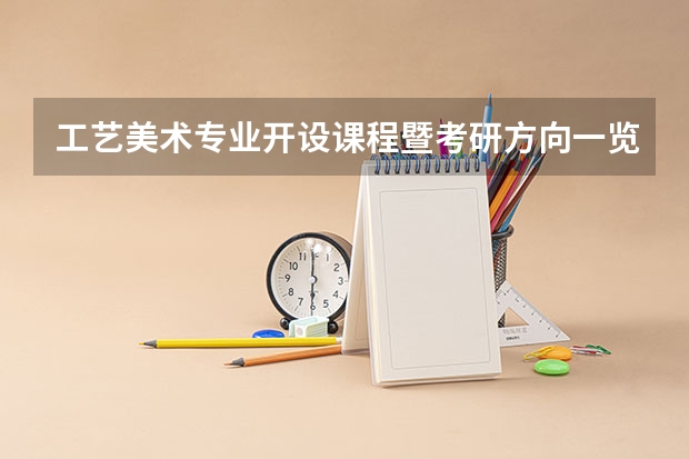 工艺美术专业开设课程暨考研方向一览表
