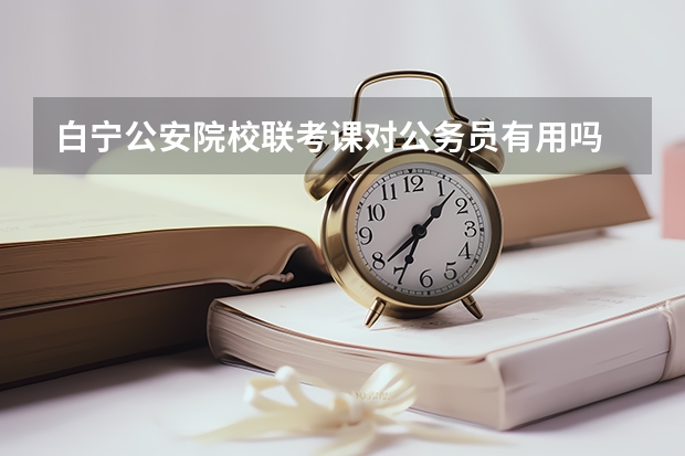 白宁公安院校联考课对公务员有用吗
