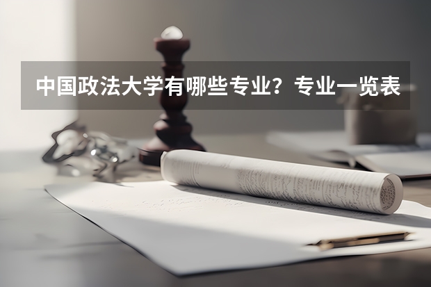 中国政法大学有哪些专业？专业一览表