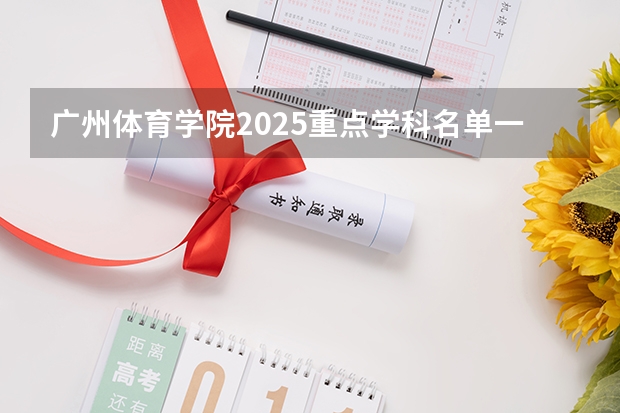 广州体育学院2025重点学科名单一览表