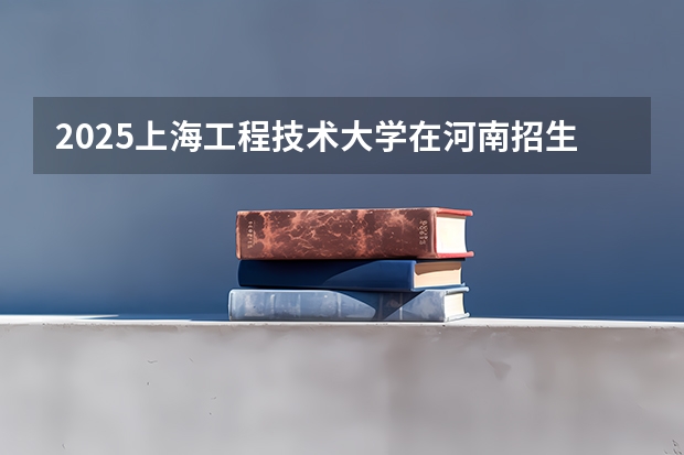 2025上海工程技术大学在河南招生计划多少人