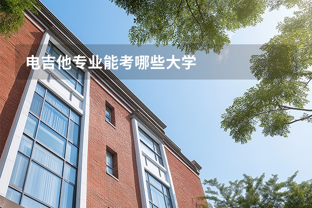 电吉他专业能考哪些大学