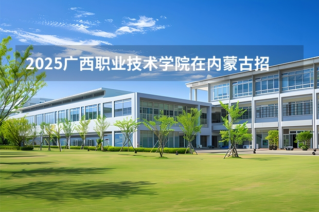 2025广西职业技术学院在内蒙古招生计划多少人