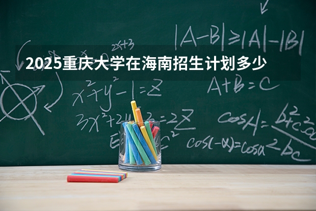 2025重庆大学在海南招生计划多少人