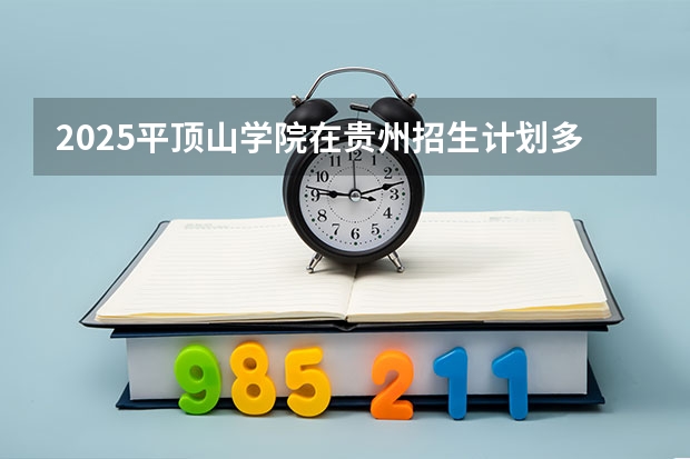 2025平顶山学院在贵州招生计划多少人