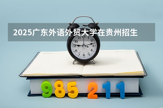 2025广东外语外贸大学在贵州招生计划多少人