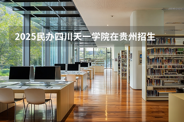2025民办四川天一学院在贵州招生计划多少人