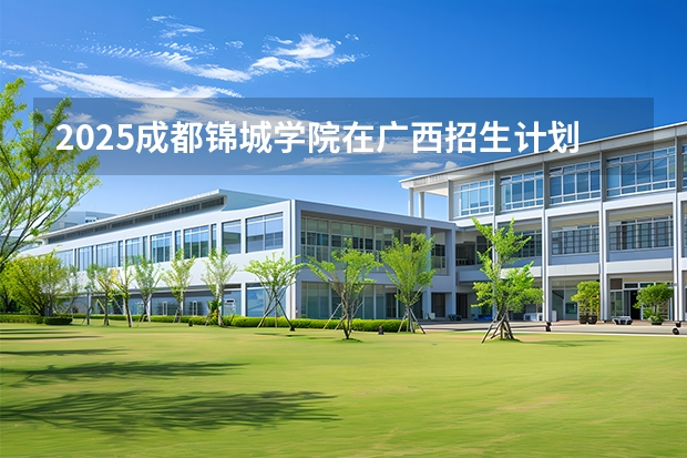 2025成都锦城学院在广西招生计划多少人