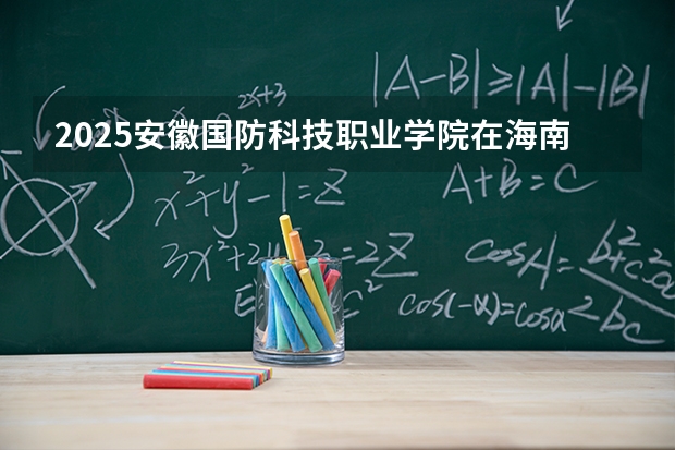 2025安徽国防科技职业学院在海南招生计划多少人