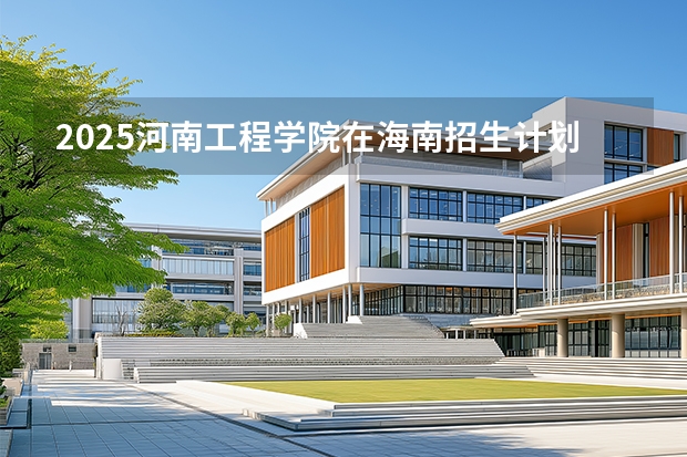 2025河南工程学院在海南招生计划多少人