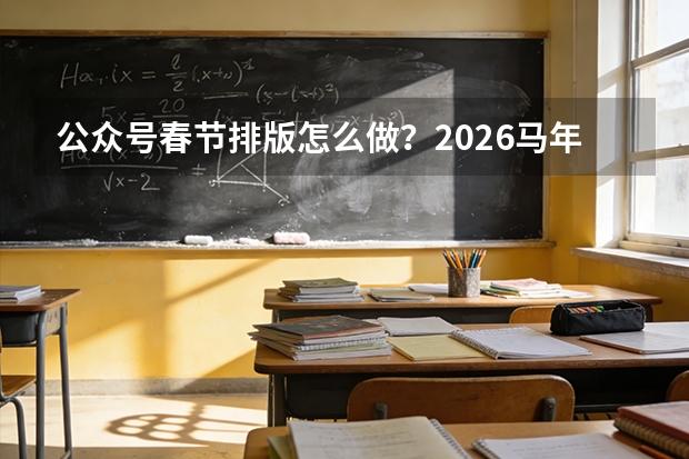 公众号春节排版怎么做？2026马年祝福海报一键生成工具实测
