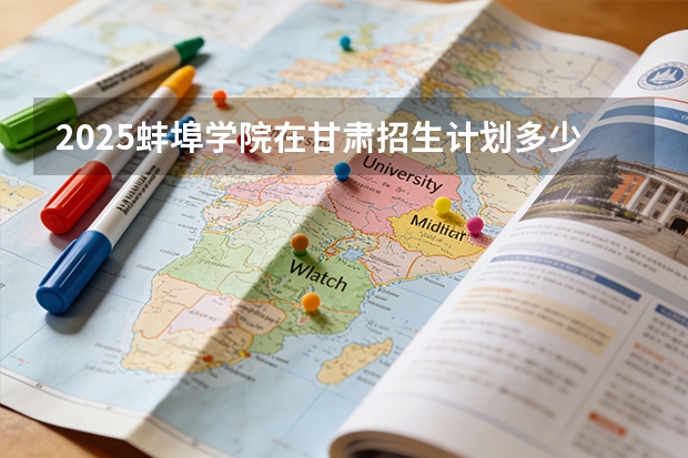 2025蚌埠学院在甘肃招生计划多少人