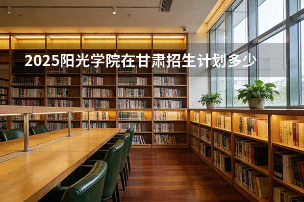 2025阳光学院在甘肃招生计划多少人