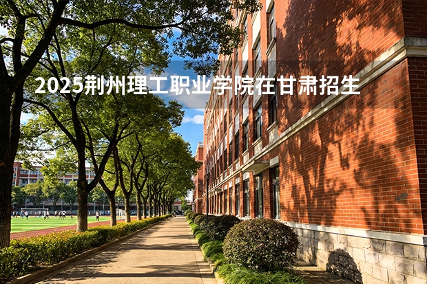 2025荆州理工职业学院在甘肃招生计划多少人